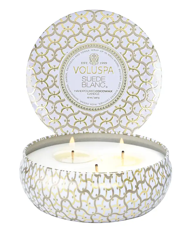 3 Wicked Tin Candle - Suede Blanc
