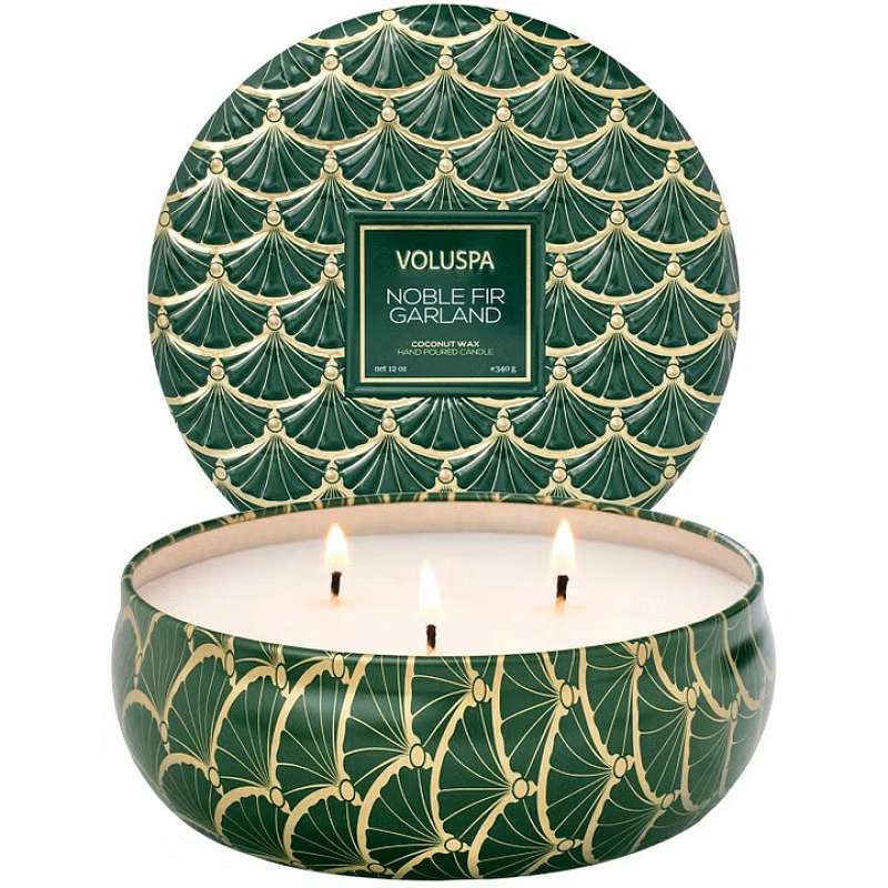 3 Wicked Tin Candle - Noble Fir Garland